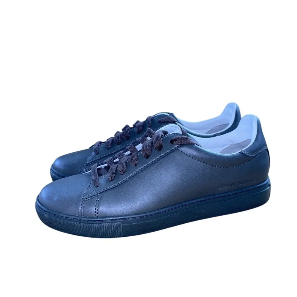 Armani Exchange Leather Sneakers Casual Lace Up Comfort Shoes